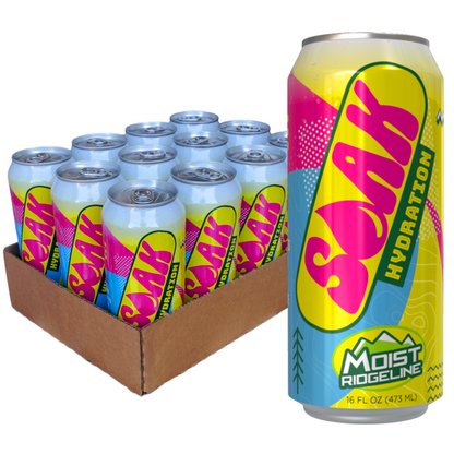 SOAK Hydration Soda - 16oz (Pack of 12)
