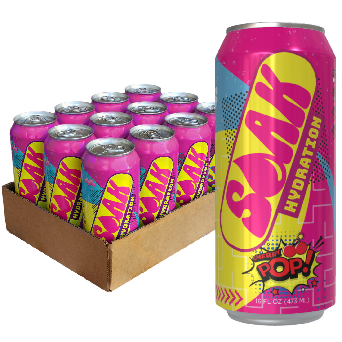 SOAK Hydration Soda - 16oz (Pack of 12)